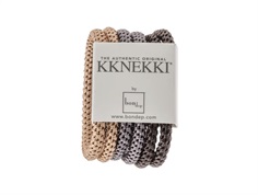 Kknekki hair elastics brown/grey mix slim (6-pack)